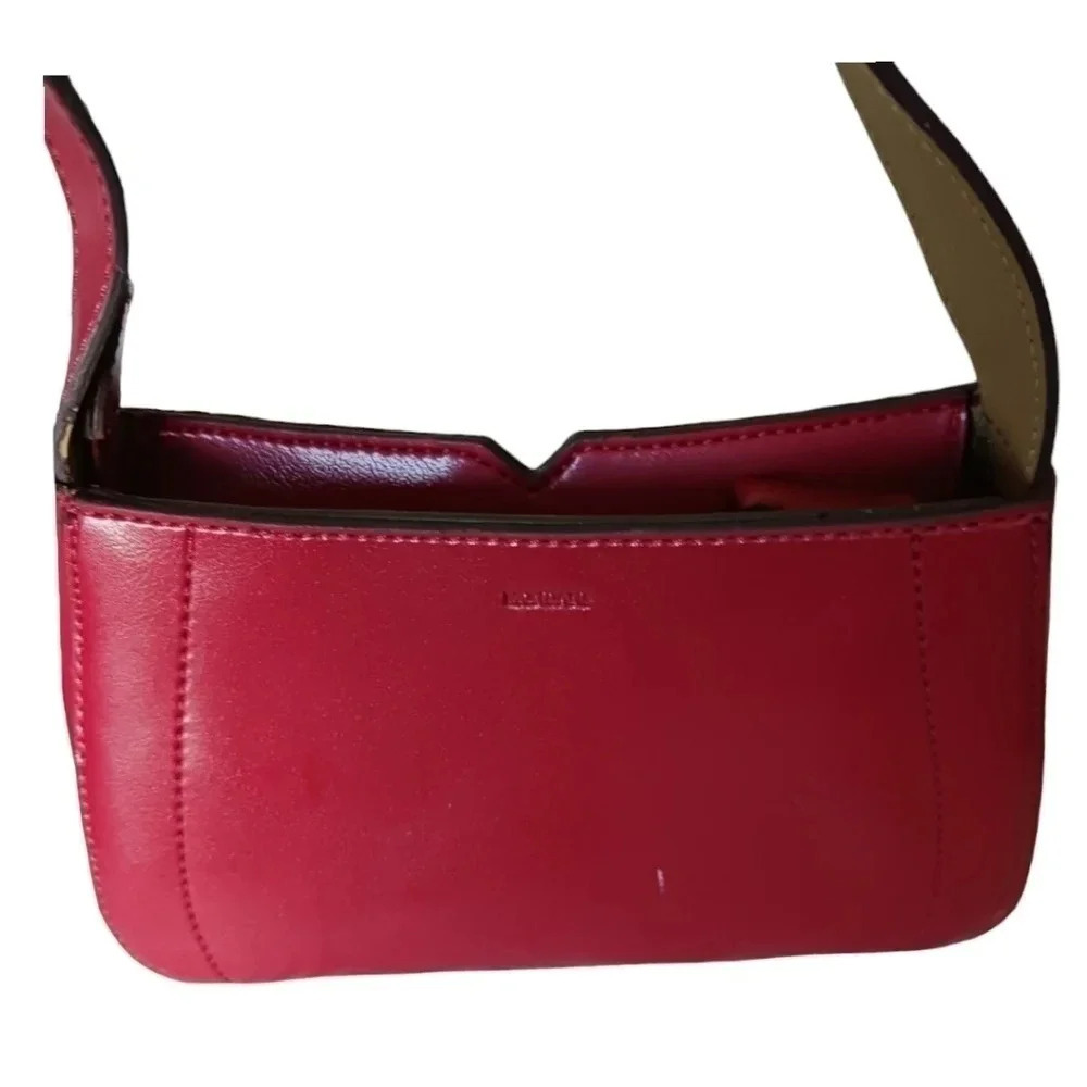 Mondani shoulder bag faux leather purse burgundy color - Picture 2 of 11